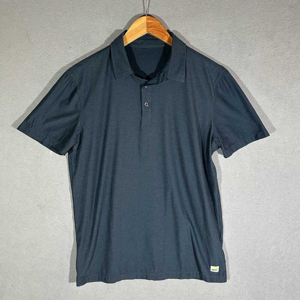 Vuori Strato Tech Polo Mens Small Blue Performance Golf Shirt V118 Stretch